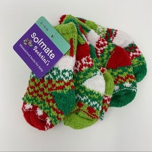 NEW! Mismatched Holiday Socks for Baby (0-6momths)